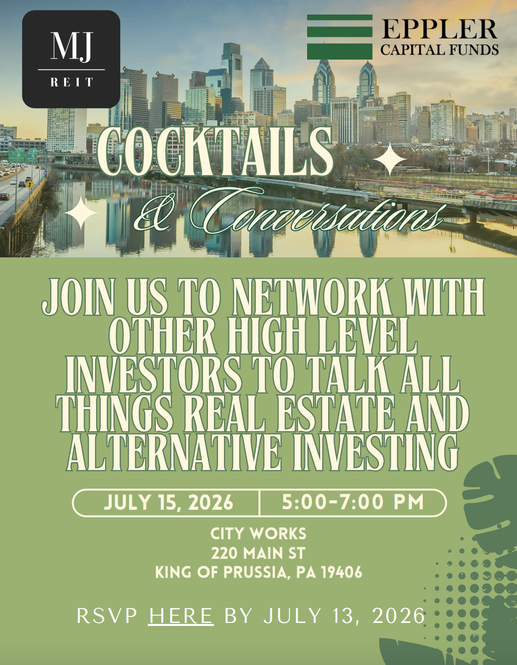 Network with other high level investors 1